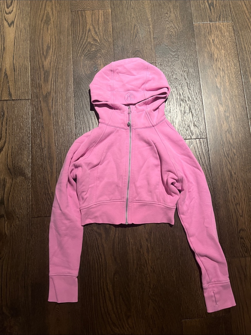 lululemon athletica Girls' Pink Full-Zip Cropped Hoodie